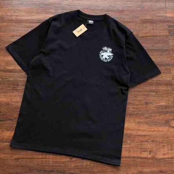 Stussy Other - Men's Stussy Skateboard Surfing Print Black Short Sleeves Size: L